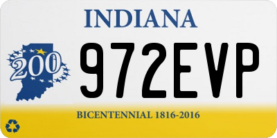 IN license plate 972EVP