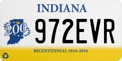 IN license plate 972EVR