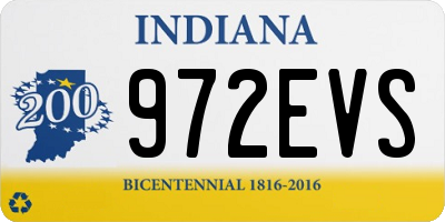 IN license plate 972EVS