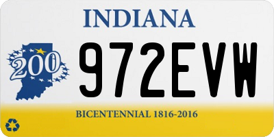 IN license plate 972EVW