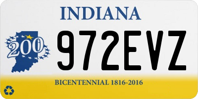 IN license plate 972EVZ