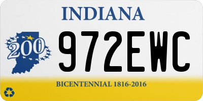 IN license plate 972EWC