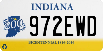 IN license plate 972EWD
