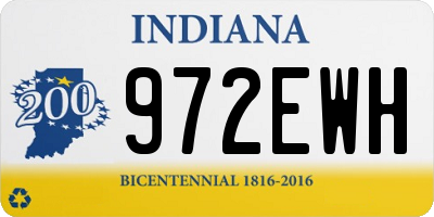 IN license plate 972EWH
