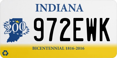 IN license plate 972EWK
