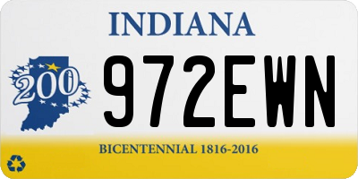 IN license plate 972EWN