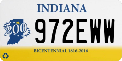 IN license plate 972EWW