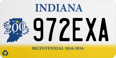 IN license plate 972EXA