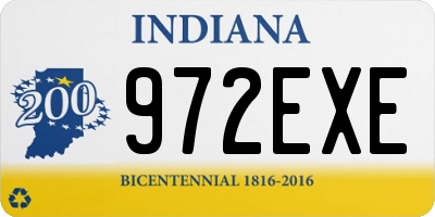 IN license plate 972EXE