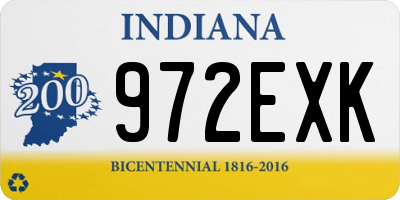 IN license plate 972EXK