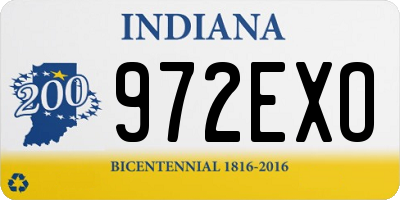 IN license plate 972EXO
