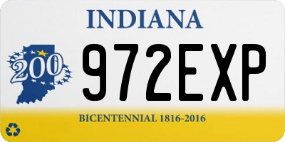 IN license plate 972EXP