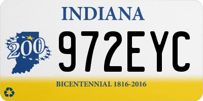 IN license plate 972EYC