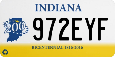 IN license plate 972EYF
