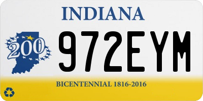 IN license plate 972EYM