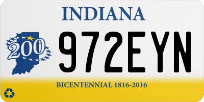 IN license plate 972EYN