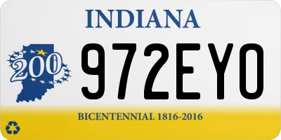 IN license plate 972EYO