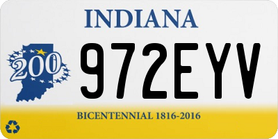 IN license plate 972EYV