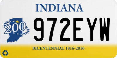 IN license plate 972EYW