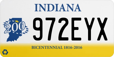 IN license plate 972EYX