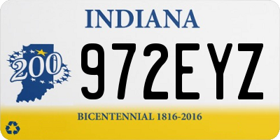 IN license plate 972EYZ