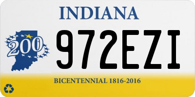 IN license plate 972EZI