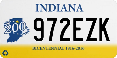 IN license plate 972EZK