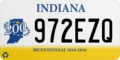 IN license plate 972EZQ