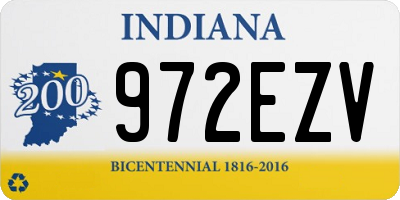 IN license plate 972EZV