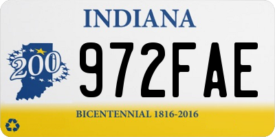 IN license plate 972FAE