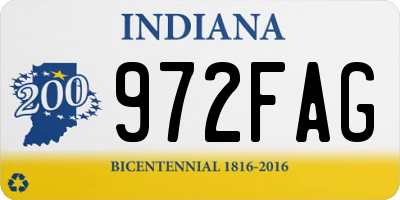 IN license plate 972FAG