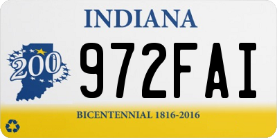 IN license plate 972FAI