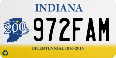 IN license plate 972FAM