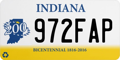 IN license plate 972FAP