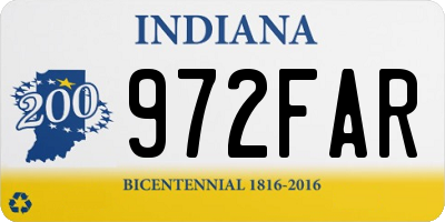 IN license plate 972FAR