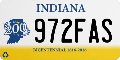IN license plate 972FAS