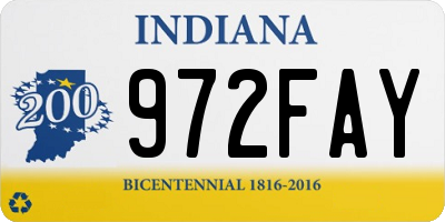 IN license plate 972FAY