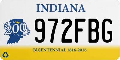IN license plate 972FBG