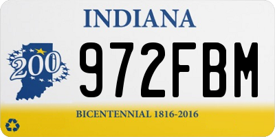 IN license plate 972FBM
