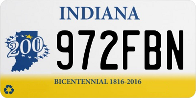 IN license plate 972FBN