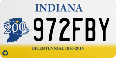 IN license plate 972FBY