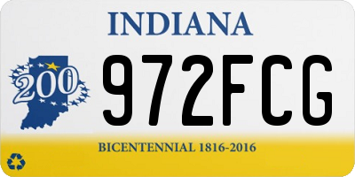 IN license plate 972FCG