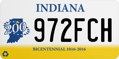 IN license plate 972FCH