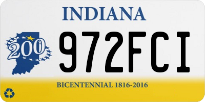 IN license plate 972FCI