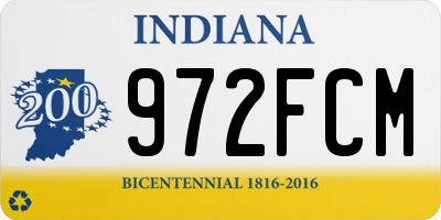 IN license plate 972FCM