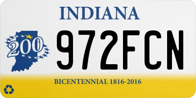 IN license plate 972FCN