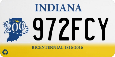 IN license plate 972FCY