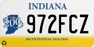 IN license plate 972FCZ