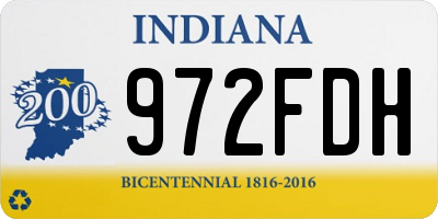 IN license plate 972FDH
