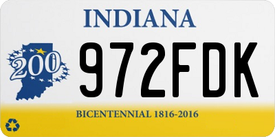 IN license plate 972FDK
